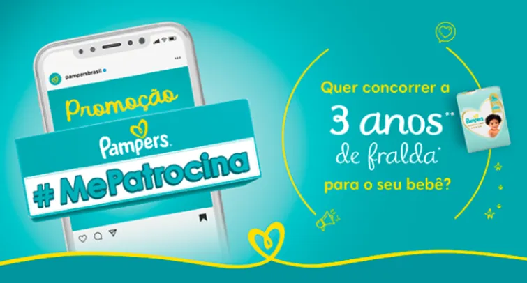 Pampers Me Patrocina - Concorra a 3 anos de Pampers + 1 sessão de foto