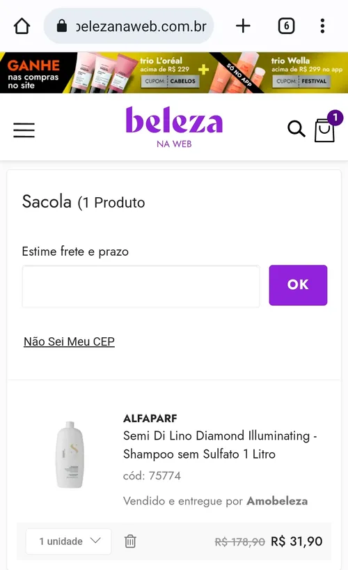 Imagem na descrição da promoção