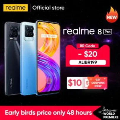 Smartphone Realme 8 Pro 6GB+128GB | R$1.408