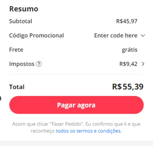 Imagem na descrição da promoção