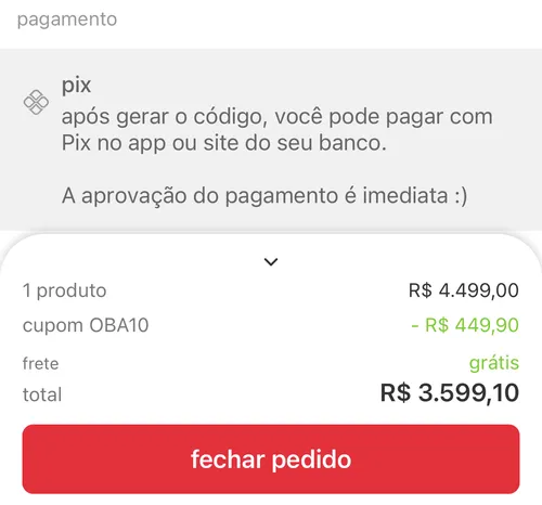 Imagem na descrição da promoção