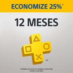 (Novos assinantes)Playstation Plus 12Meses