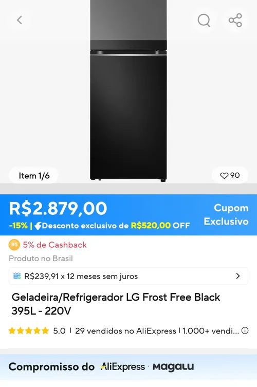 Imagem na descrição da promoção