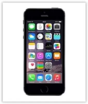 [Sou Barato] iPhone 5S 16GB Cinza Espacial Tela 4" IOS 8 4G Câmera de 8MP - Apple por R$ 1710