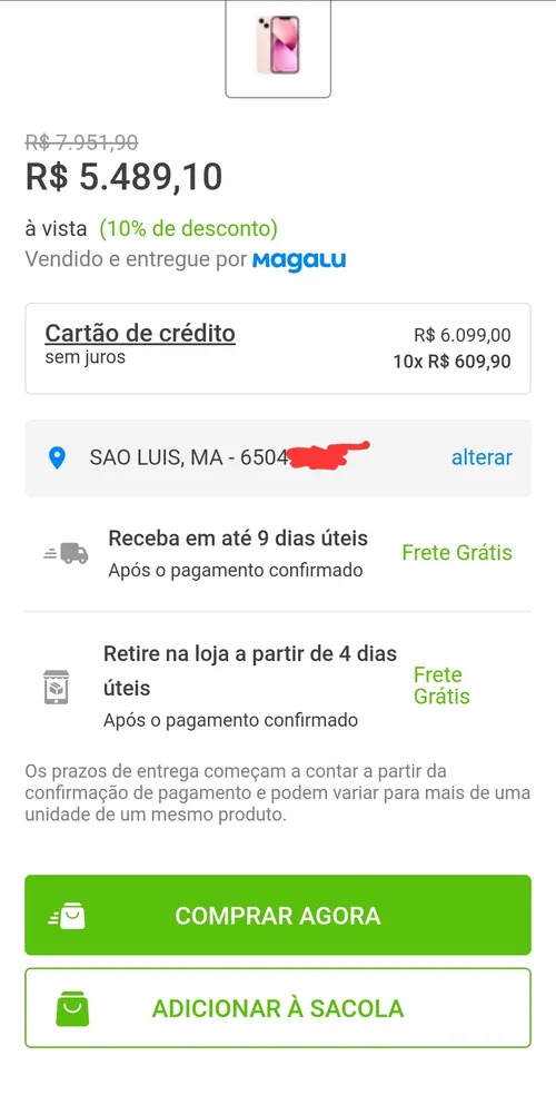 Imagen na descrição da promoção