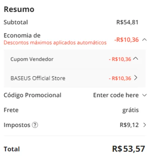 Imagem na descrição da promoção