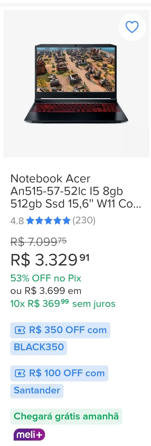 Imagem na descrição da promoção