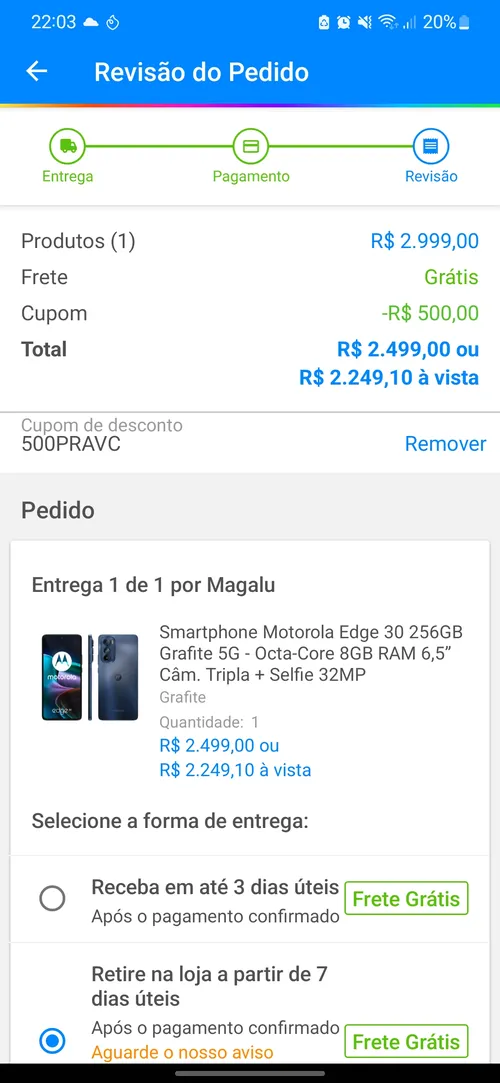 Imagem na descrição da promoção