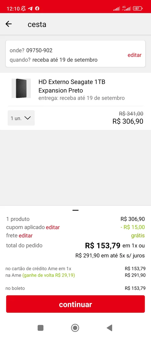 Imagem na descrição da promoção