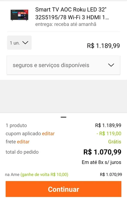 Imagem na descrição da promoção