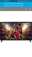 Smart TV LED 43'' Full HD LG 43LK5700 com IPS Inteligencia Artificial ThinQ AI WI-FI Processador Quad Core e HDR 10 Pro - R$1700