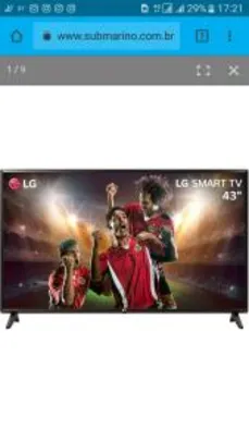 Saindo por R$ 1700: Smart TV LED 43'' Full HD LG 43LK5700 com IPS Inteligencia Artificial ThinQ AI WI-FI Processador Quad Core e HDR 10 Pro - R$1700 | Pelando