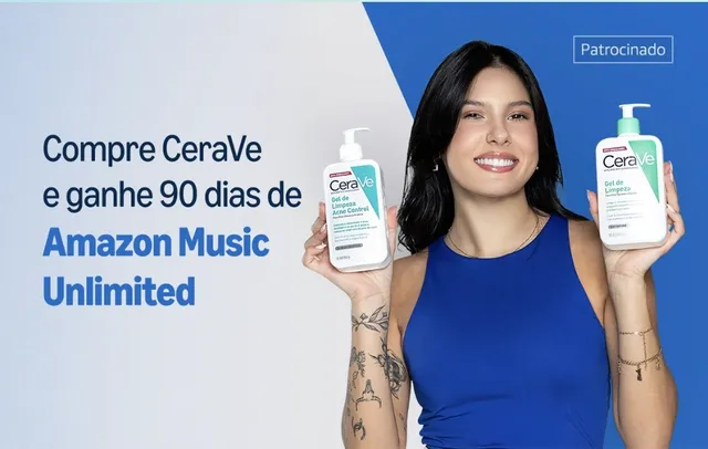 Compre CeraVee ganhe 90 dias de Amazon Music Unlimited 