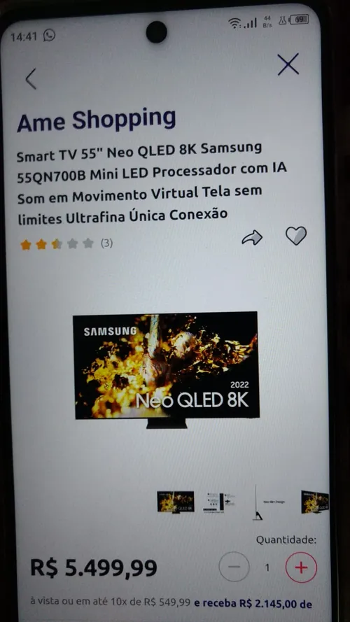 Imagem na descrição da promoção