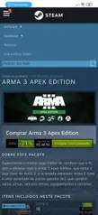 Arma 3 Apex Edition + DLCS | R$48