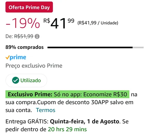 Imagem na descrição da promoção