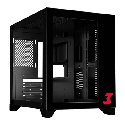 Gabinete DT3 Hyper, Lateral e Frontal de Vidro, Preto, 13872-1