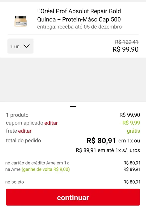 Imagem na descrição da promoção