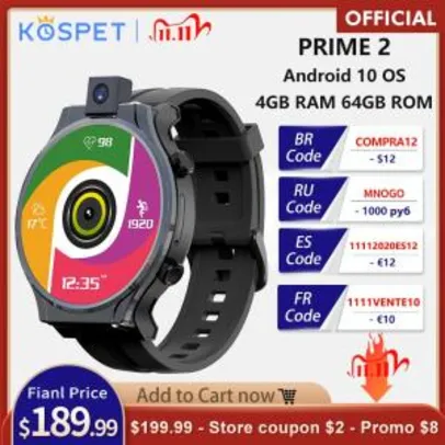 Smartwatch KOSPET PRIME 2 | R$1.090