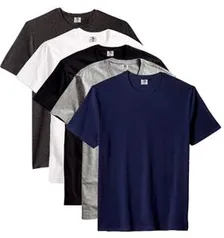 Kit com 5 Camisetas Masculina Básica Algodão Premium | R$89