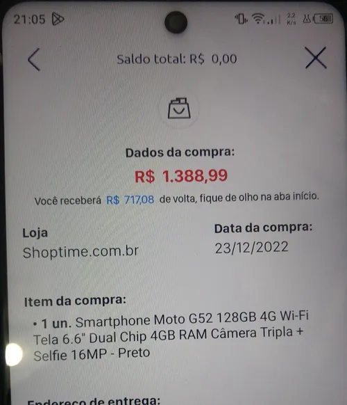 Imagem na descrição da promoção