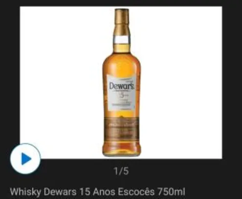 Whisky Dewars 15 Anos Escocês 750ml - R$130
