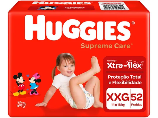 Fralda Huggies Supreme Care - Tam. XXG 14 a 18kg 52 Unidades - Fralda Descartável - Magazine Luiza