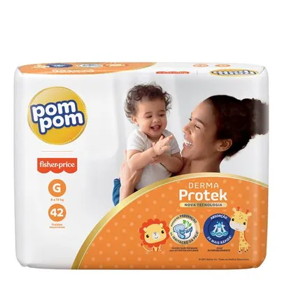 Fralda Pom Pom Derma Protek G 42 Unidades