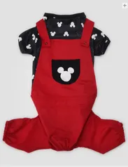 Roupa PET jardineira Mickey G vermelha | Disney