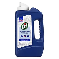 Detergente em Pó Limpador de Uso Geral para Máquina de Lavar Louças Cif Frasco 1kg, Cif