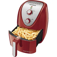 Fritadeira sem Óleo Air Fryer Mondial AFN-50 RI Grand Family Inox 5L Vermelha