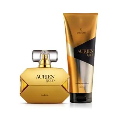 [Com AME R$110] Kit Aurien Gold Colônia Desodorante + Loção Iluminadora