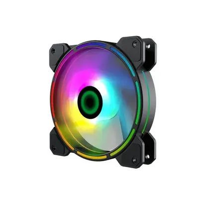 Cooler Fan Gamemax P/ Gabinete Rainbow Dual Ring ARGB 120mm - FN-12RAINBOW-D