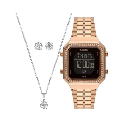 Relógio Euro Feminino Fashion Fit Diamond Rosé EUBJK032AA/K4P | R$ 170