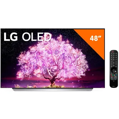 Smart TV LG 48” 4K UHD OLED OLED48C1PSA, ThinQ AI, Wifi Integrado