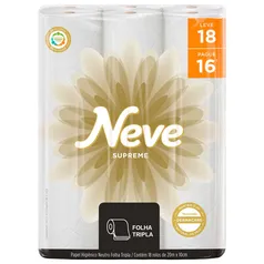 [REGIONAL/LEVE 6 UN - R$ 93,54] Papel Higiênico Neve Supreme Leve - 18 Rolos