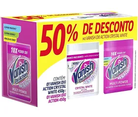 [Prime]Vanish Tira Manchas Oxi Action Kit com 1 Pink 450 g e 1 Crystal White 450 g | R$25