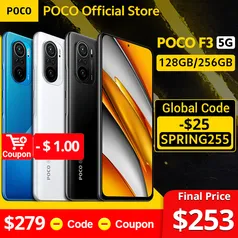 Smartphone Poco F3 5g Snapdragon 870 Octa Core 128gb/256gb - Global