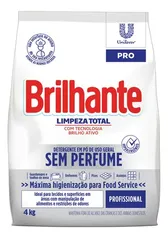 Detergente Pó Uso Geral sem Perfume Brilhante Limpeza Total Pro Pacote 4kg