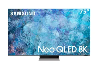 Smart TV 75" Neo QLED 8K Samsung 75QN900A, Mini Led, Painel 120hz, Processador IA | R$53.550