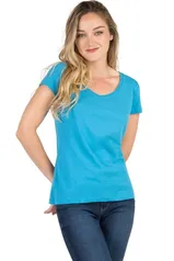 Blusa Básica Meia Malha Azul TACO