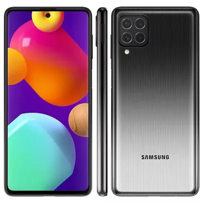 REEMBALADO: Celular Smartphone Samsung Galaxy M62 Preto, Tela Super AMOLED Plus de 6.7, Bateria de 7000 mAh, 8 GB de RAM