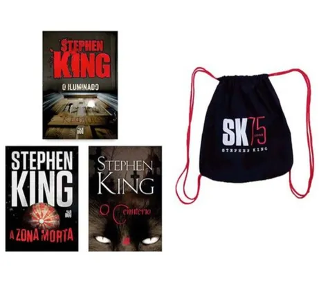 (AME SC R$34,99) Kit Terror Clássico de Stephen King + Sacochila