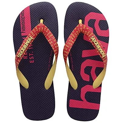 Chinelo Logomania Midtech, Havaianas, Adulto Unissex, Amarelo Limão, 35/36