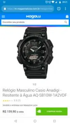 Relógio Masculino Casio Anadigi - AQ-S810W-1A2VDF