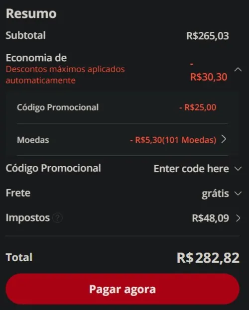 Imagem na descrição da promoção