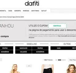 R$50 OFF em Compras acima de R$200 na Dafiti