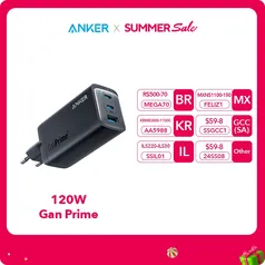 Carregador para Celular Anker USB Tipo C GaN Prime120W