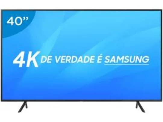 Smart TV 4K LED 40” Samsung NU7100 Wi-Fi HDR - Conversor Digital 3 HDMI 2 USB