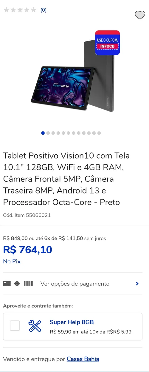 Imagem na descrição da promoção